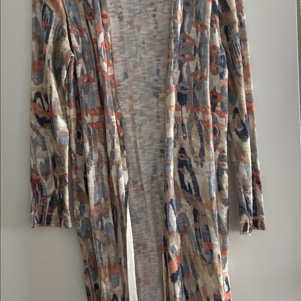 Chico's Abstract Patterned Cardigan Duster - Picture 2 of 6
